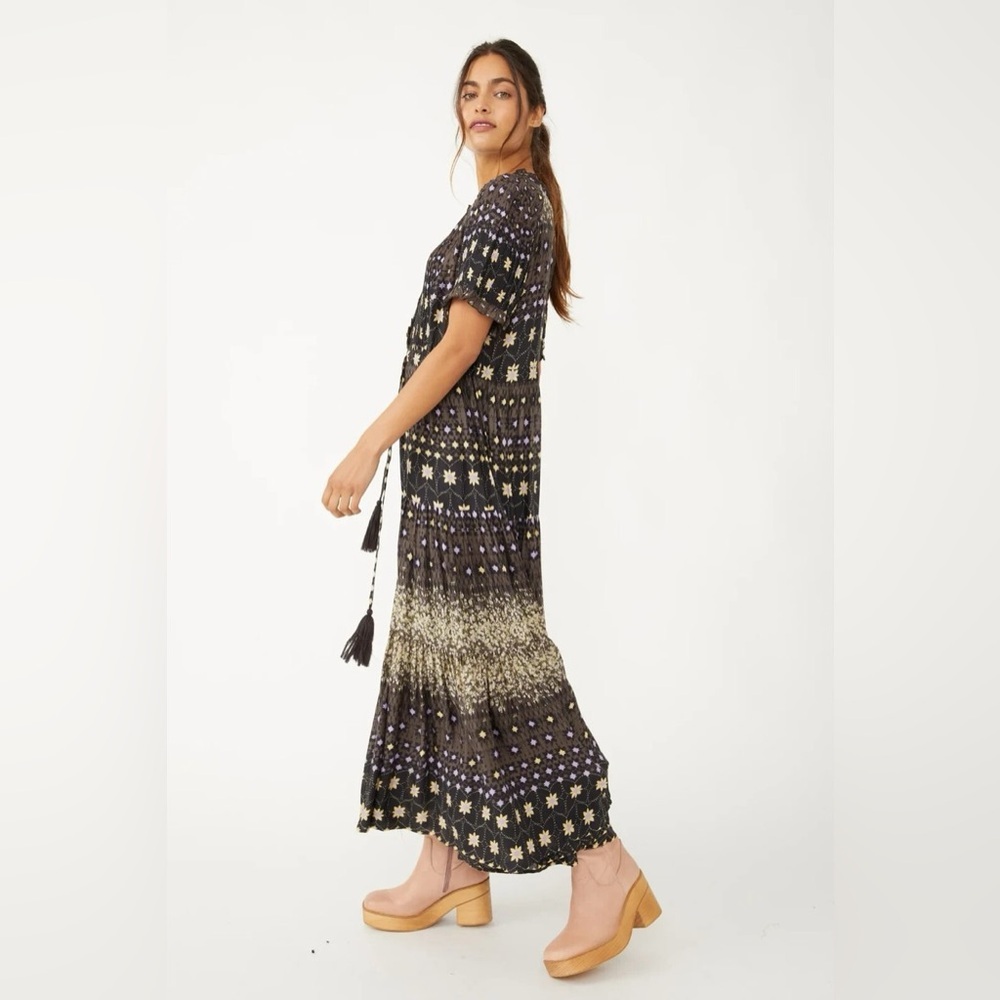 Free People cocoa combo women’s Maxi Dress - Picture 2 of 9